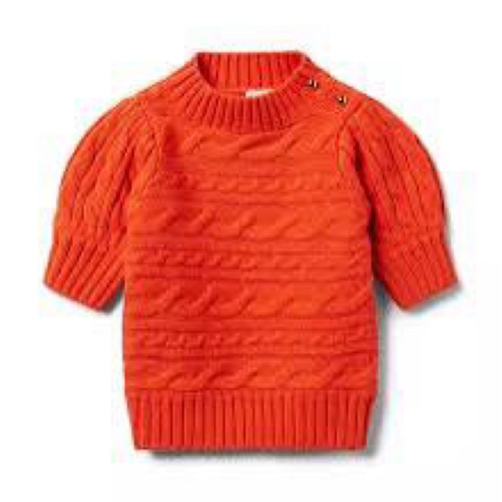 Orange Cable Knit Sweater